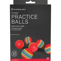 Balles entrainement Masters Striped Foam Practice Balls Pack 12