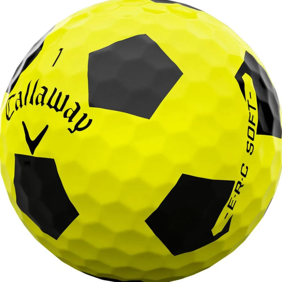 Balles neuves Callaway Golf ERC Soft Truvis Black Yellow