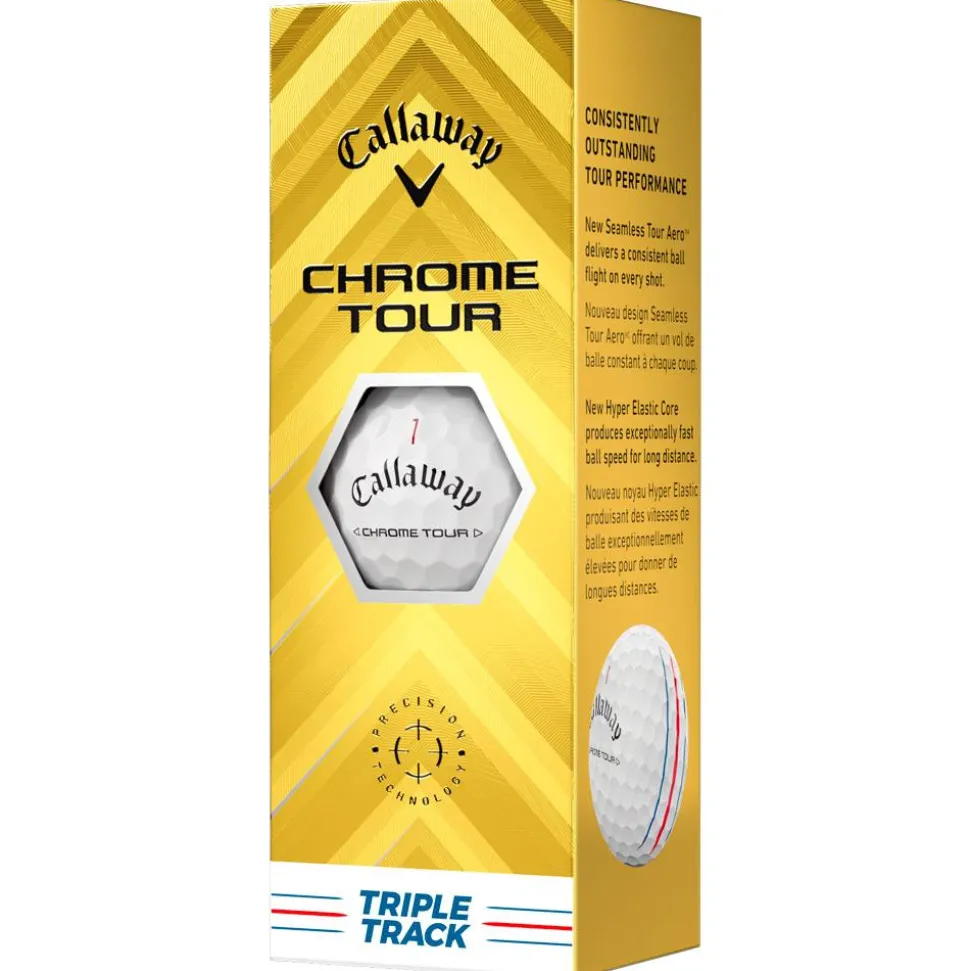 Balles neuves Callaway Golf Chrome Tour Triple Track White