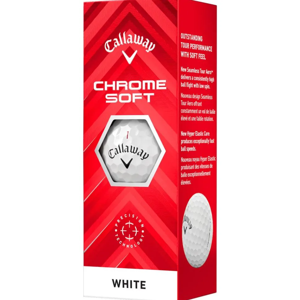 Balles neuves Callaway Golf Chrome Soft White