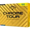 Balles neuves Callaway Golf Chrome Tour Triple Track Yellow