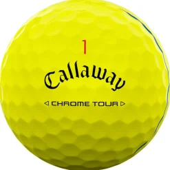 Balles neuves Callaway Golf Chrome Tour Triple Track Yellow