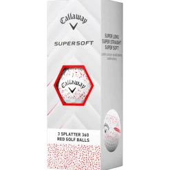 Balles neuves Callaway Golf Supersoft Red Splatter