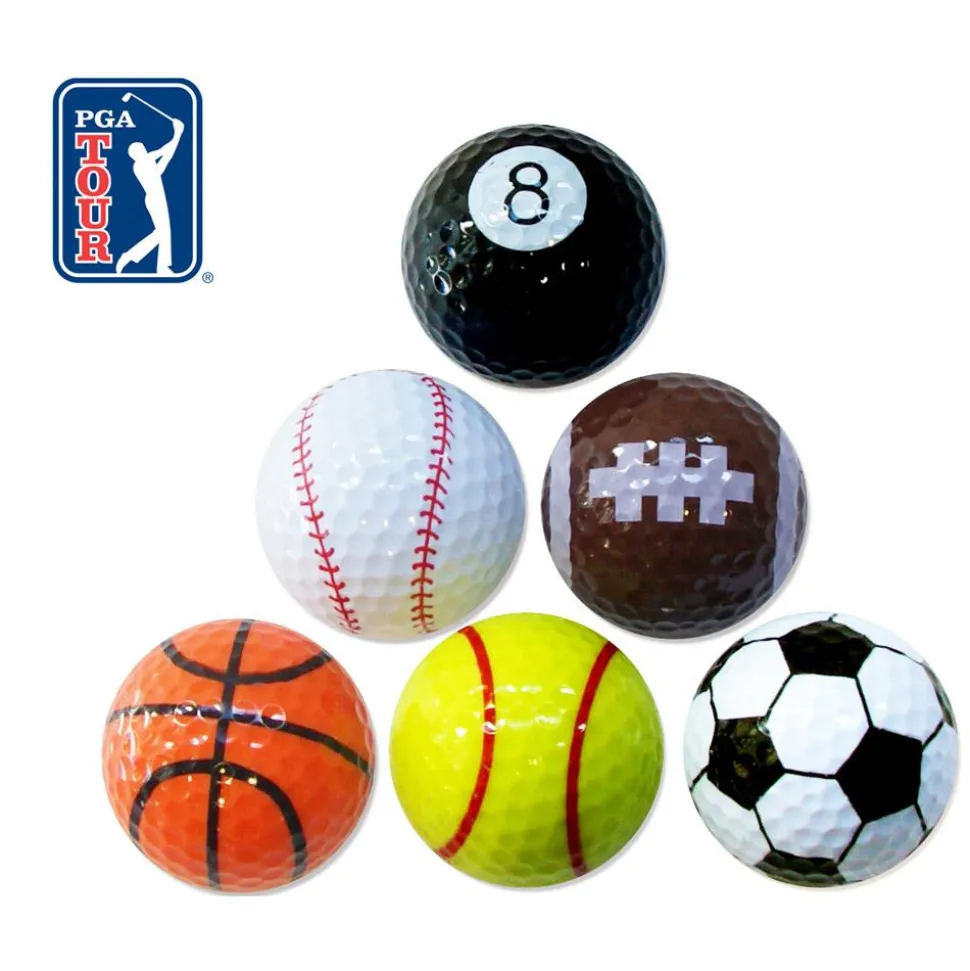 Balles neuves PGA Tour Sport Golf Balls Gift 6 Pack