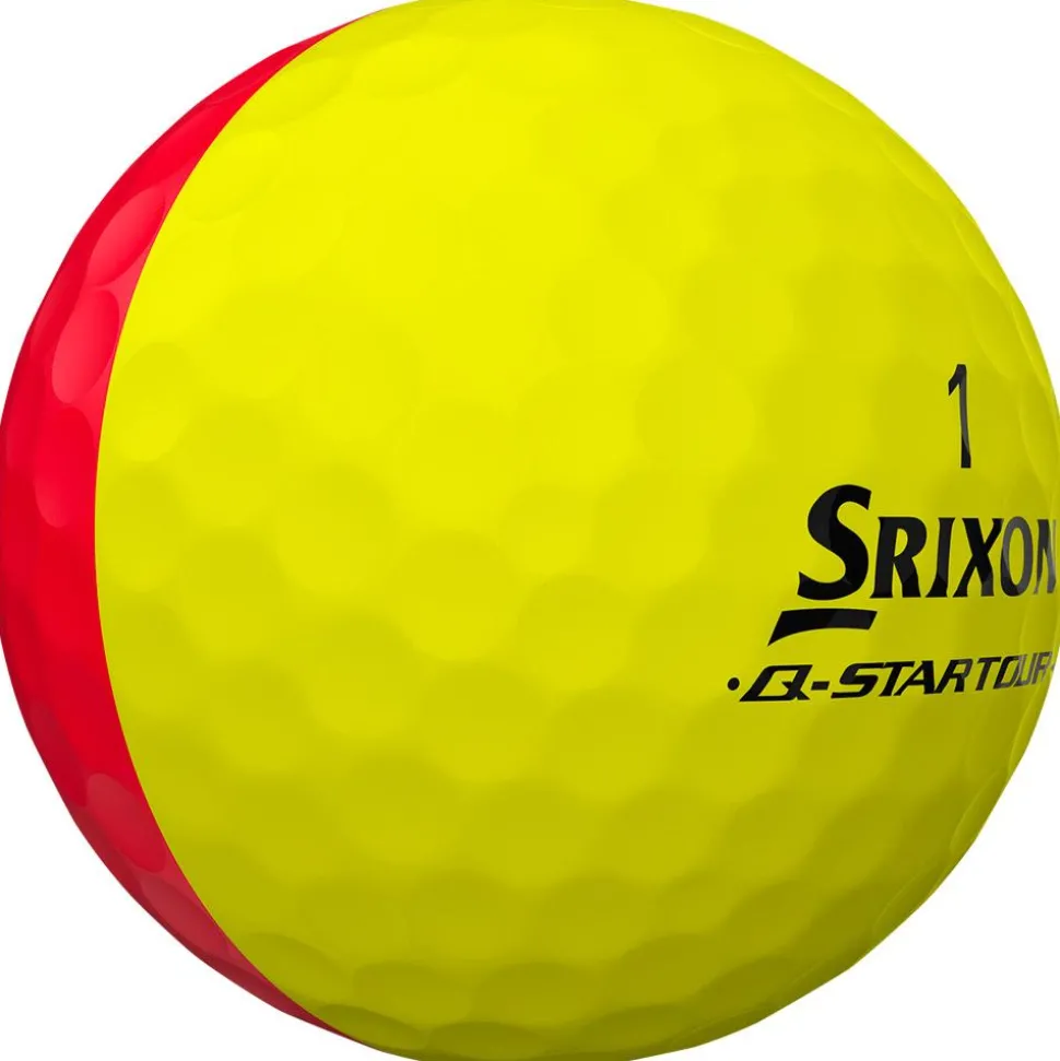 Balles neuves Srixon Q-Star Tour Divide 2 Yellow Red