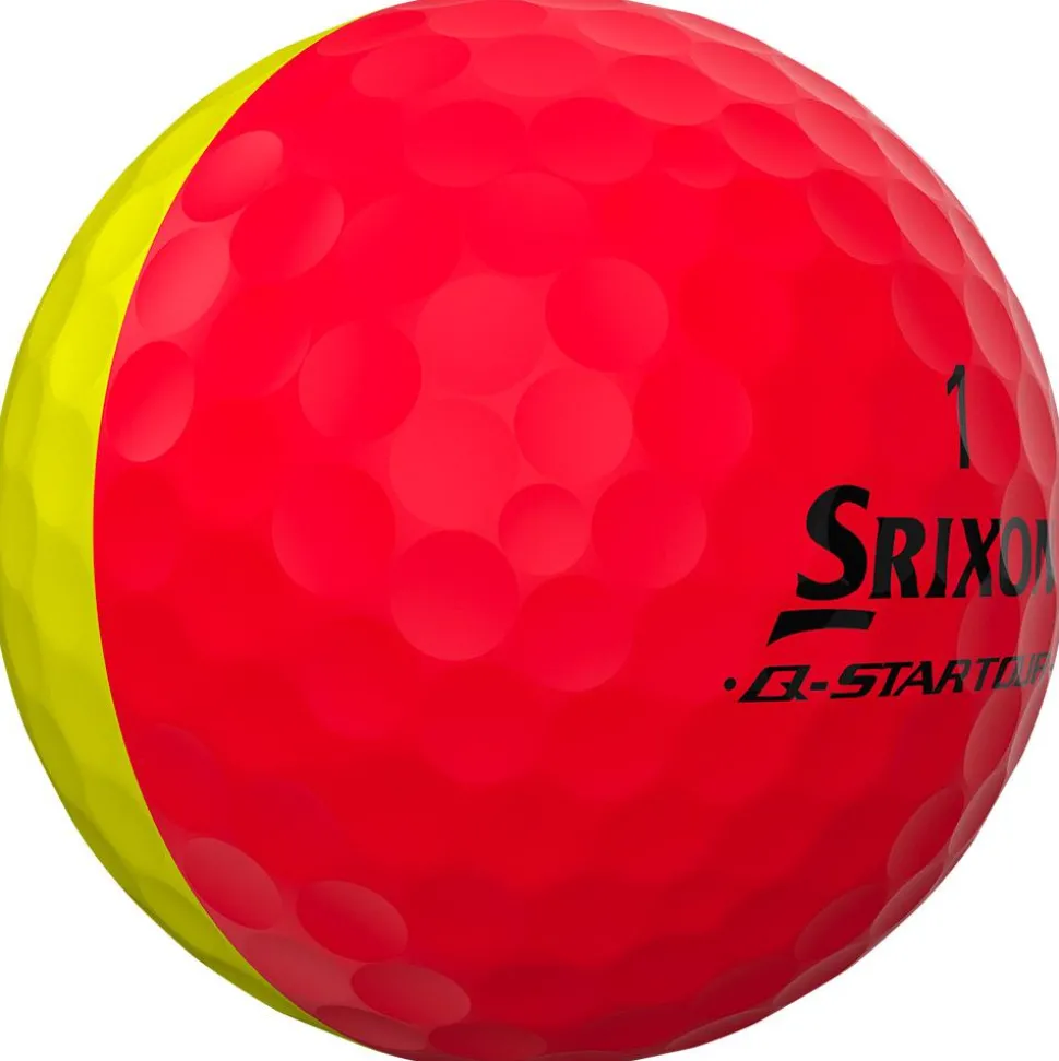 Balles neuves Srixon Q-Star Tour Divide 2 Yellow Red