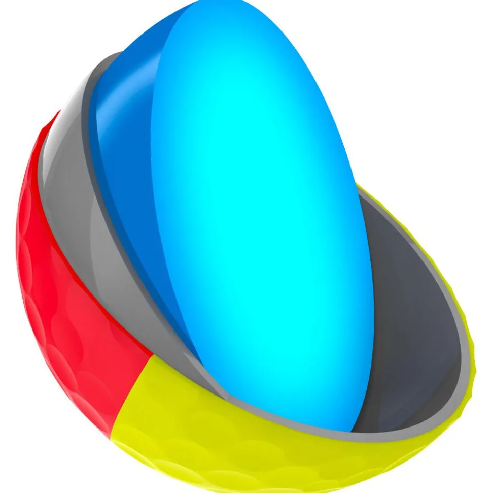 Balles neuves Srixon Q-Star Tour Divide 2 Yellow Red