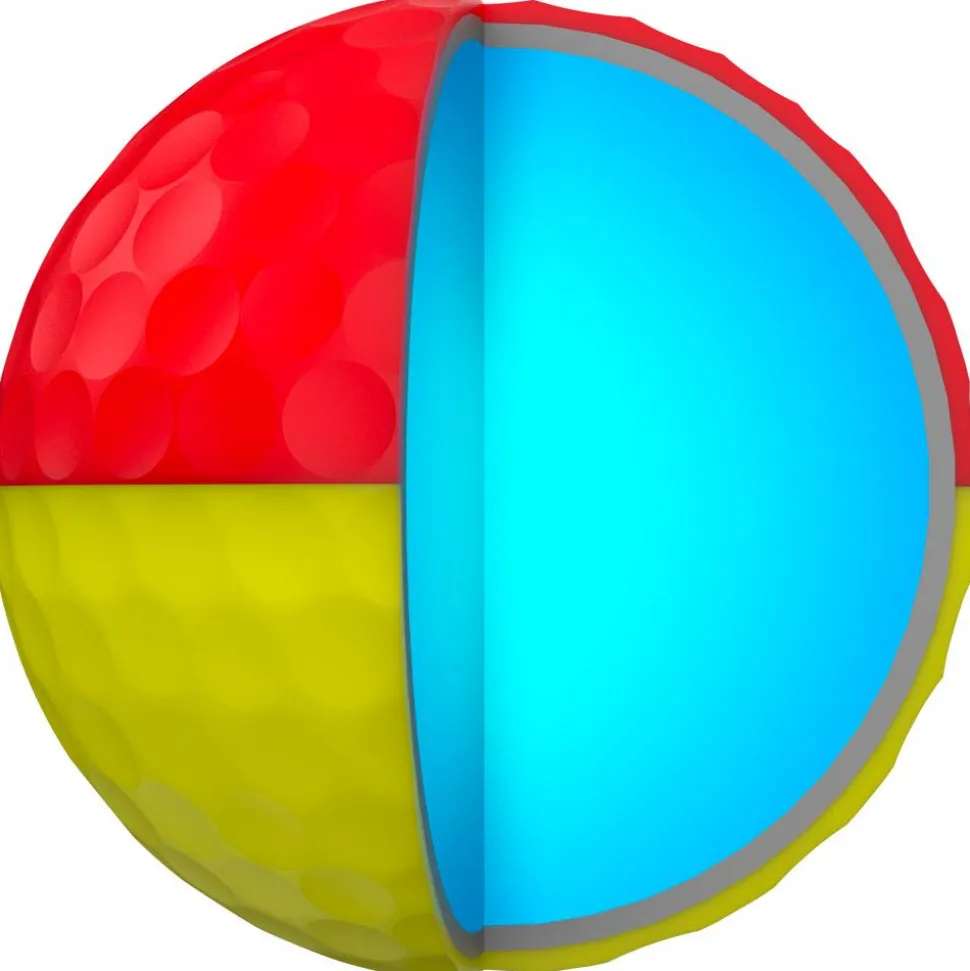 Balles neuves Srixon Q-Star Tour Divide 2 Yellow Red