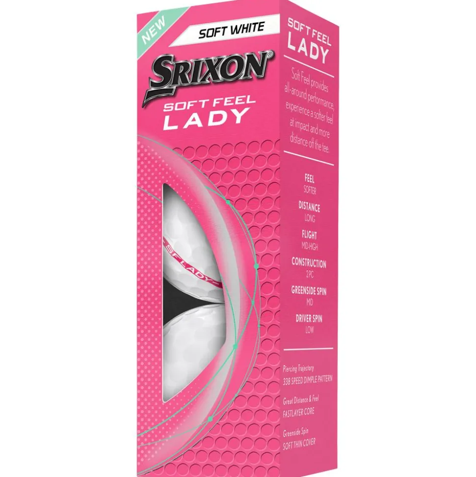 Balles neuves Srixon Soft Feel Lady 9 White