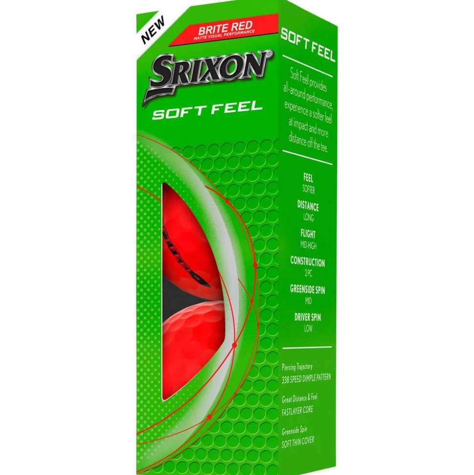 Balles neuves Srixon Soft Feel 14 Brite Red