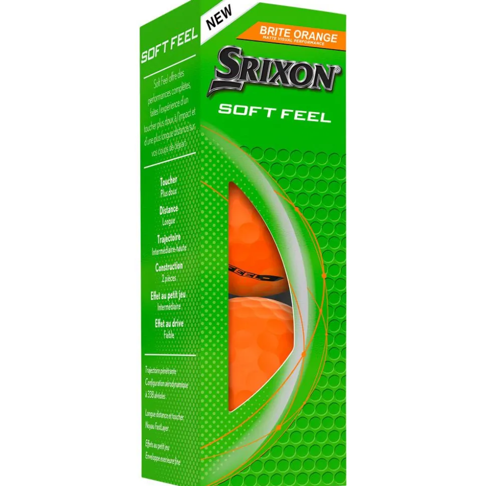 Balles neuves Srixon Soft Feel 14 Brite Orange