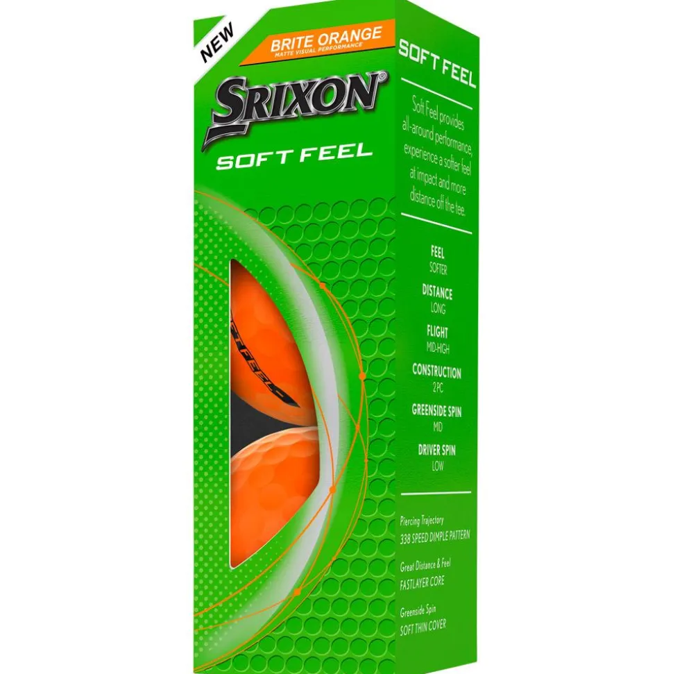 Balles neuves Srixon Soft Feel 14 Brite Orange