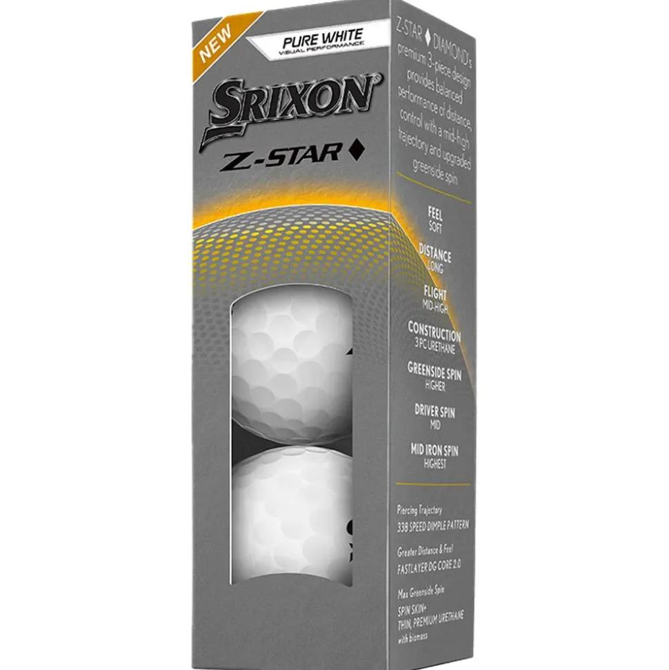 Balles neuves Srixon Z-Star Diamond White