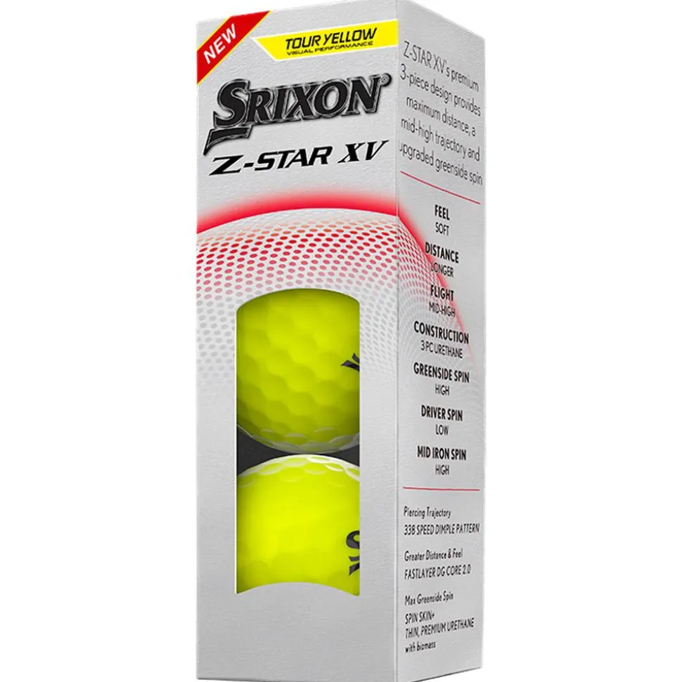 Balles neuves Srixon Z-Star XV Tour Yellow
