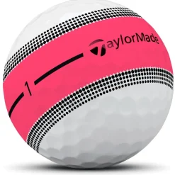 Balles neuves Taylormade Tour Response Stripe Neon Pink