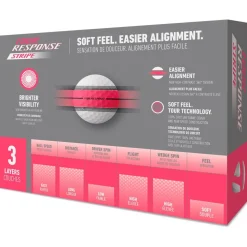 Balles neuves Taylormade Tour Response Stripe Neon Pink