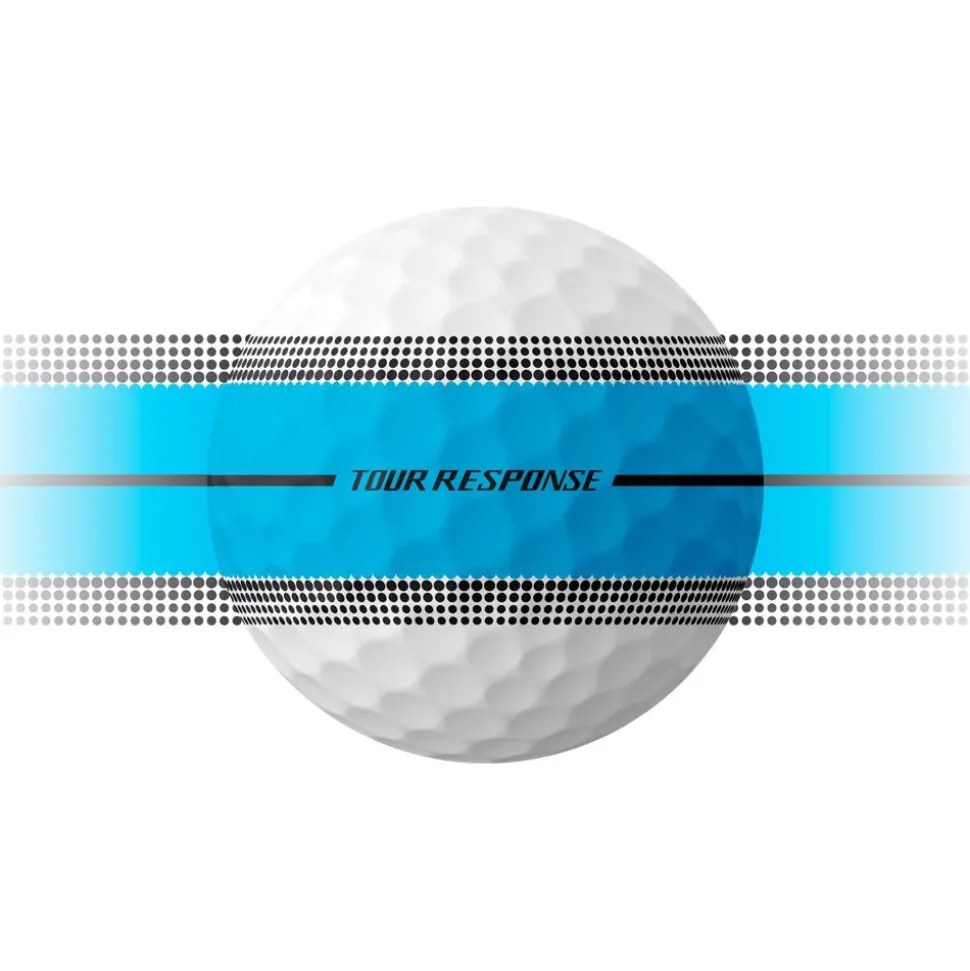 Balles neuves Taylormade Tour Response Stripe Neon Blue