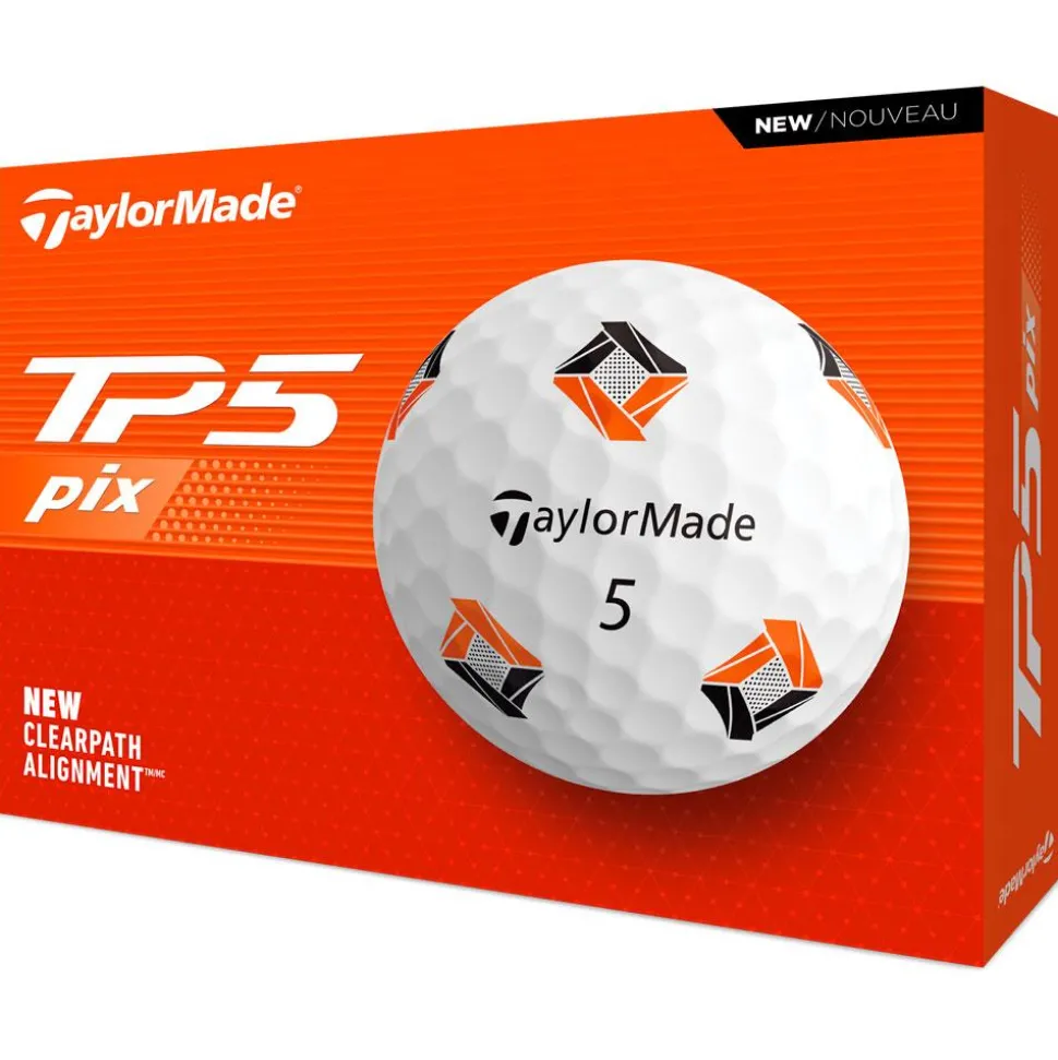 Balles neuves Taylormade TP5 Pix 3.0 White