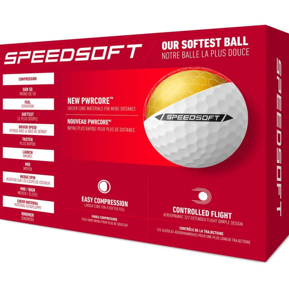 Balles neuves Taylormade SpeedSoft White