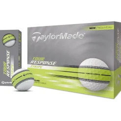 Balles neuves Taylormade Tour Response Stripe Neon Yellow