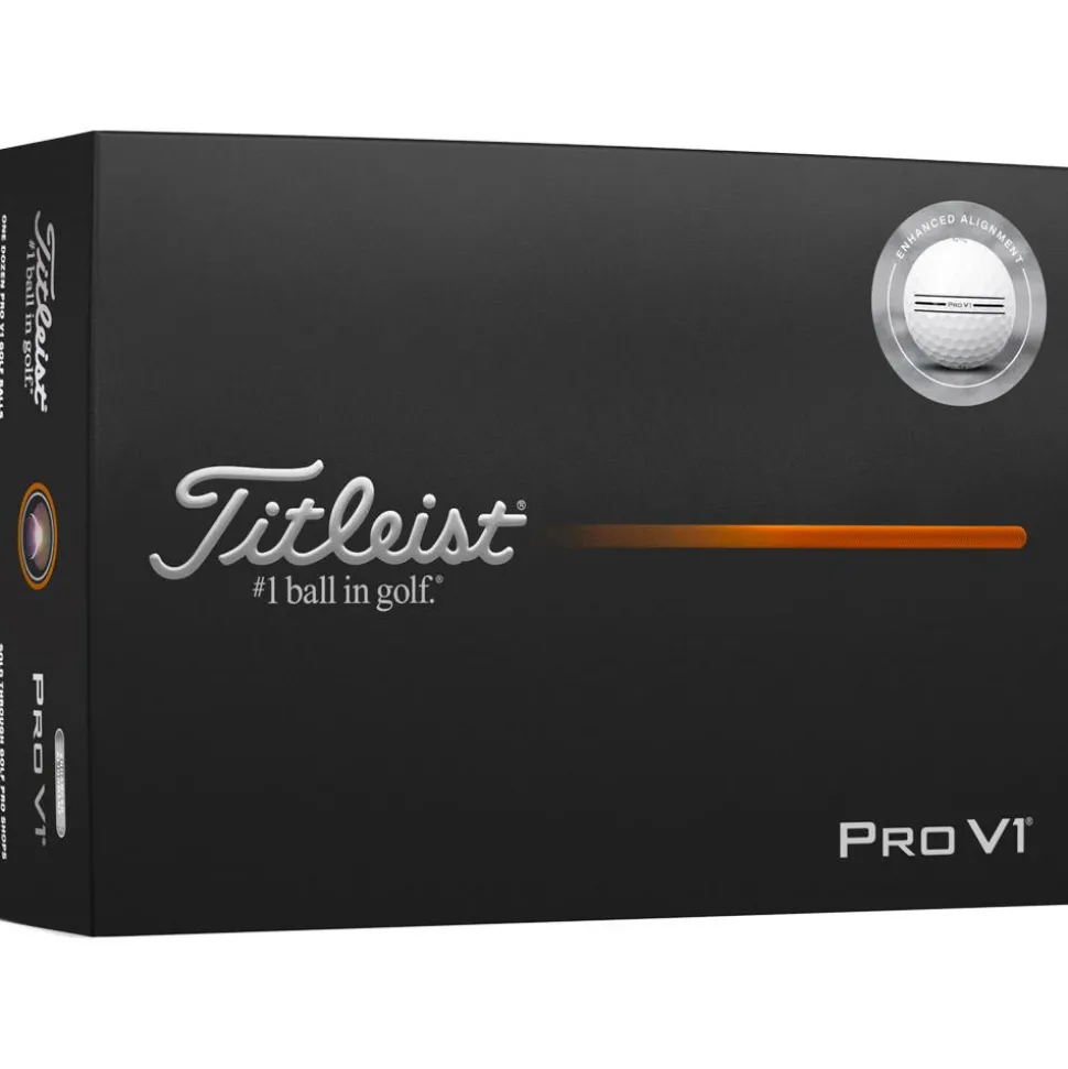 Balles neuves Titleist Pro V1 Elongated Alignement White