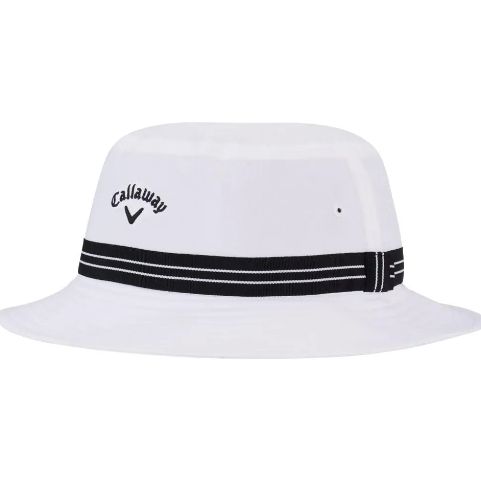 Bob Callaway Golf Bucket Hat White Black