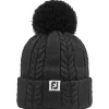 Bonnet Footjoy Cable Knit Bobble Black