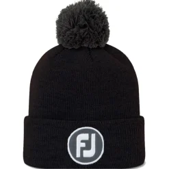 Bonnet Footjoy Solid Pom Pom Black