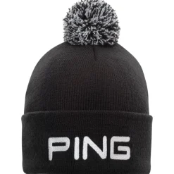Bonnet Ping Classic Knit Bobble Black White