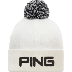 Bonnet Ping Classic Knit Bobble White Black