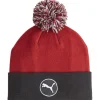 Bonnet Puma Golf Wrmlbl Removable Pom Beanie Intense Red Puma Black
