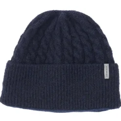 Bonnet Rohnisch Cable Lined Beanie Navy