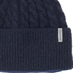 Bonnet Rohnisch Cable Lined Beanie Navy
