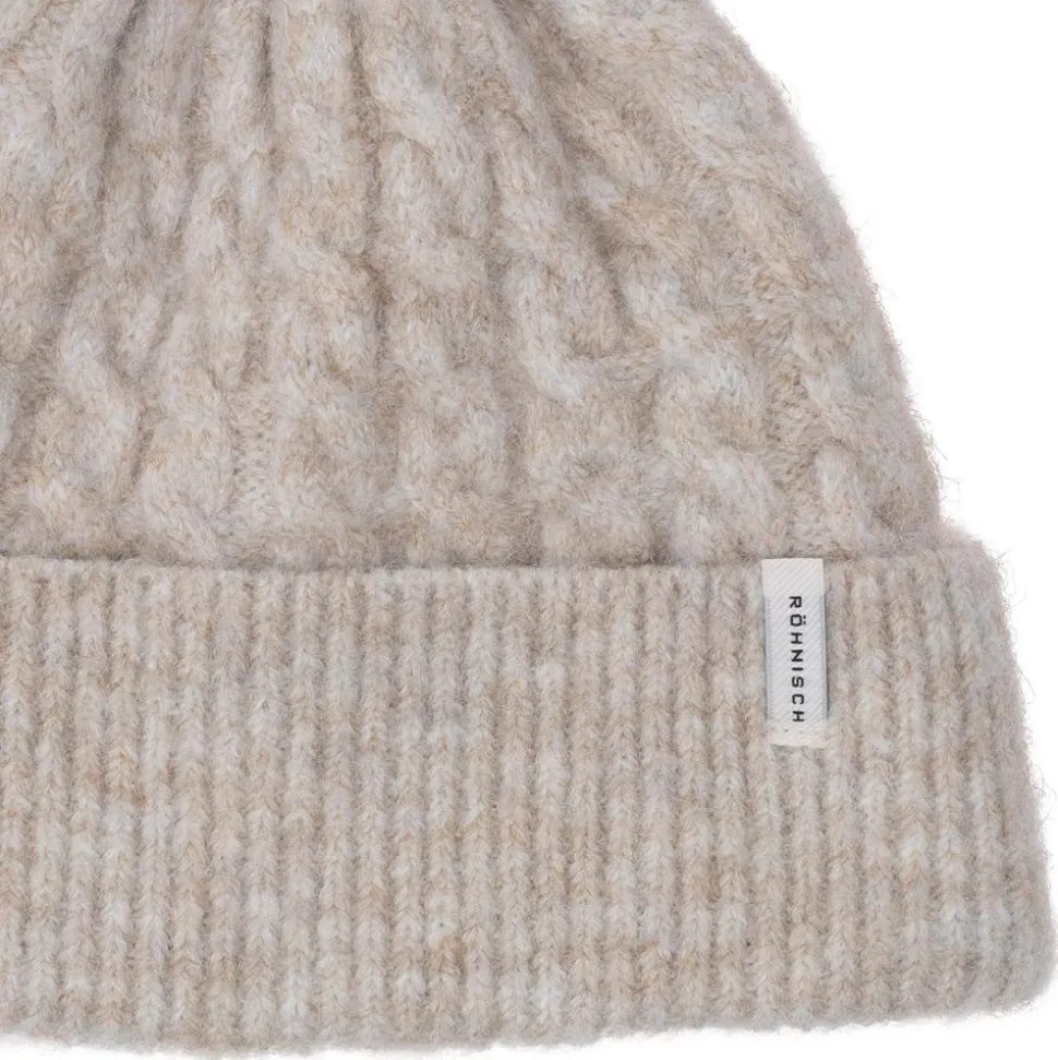Bonnet Rohnisch Cable Lined Beanie Oatmeal