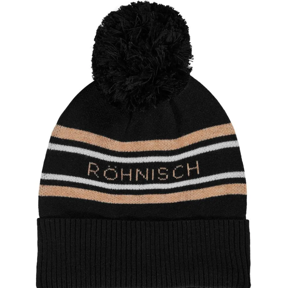 Bonnet Rohnisch Sporty Pom Beanie Black