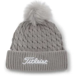Bonnet Titleist Cable Knit Pom Pom Light Grey