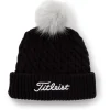 Bonnet Titleist Cable Knit Pom Pom Black