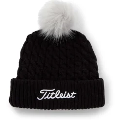 Bonnet Titleist Cable Knit Pom Pom Black