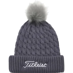 Bonnet Titleist Cable Knit Pom Pom Washed Indigo White Grey