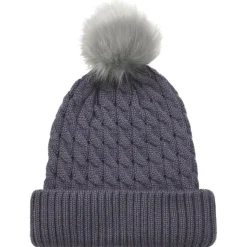Bonnet Titleist Cable Knit Pom Pom Washed Indigo White Grey