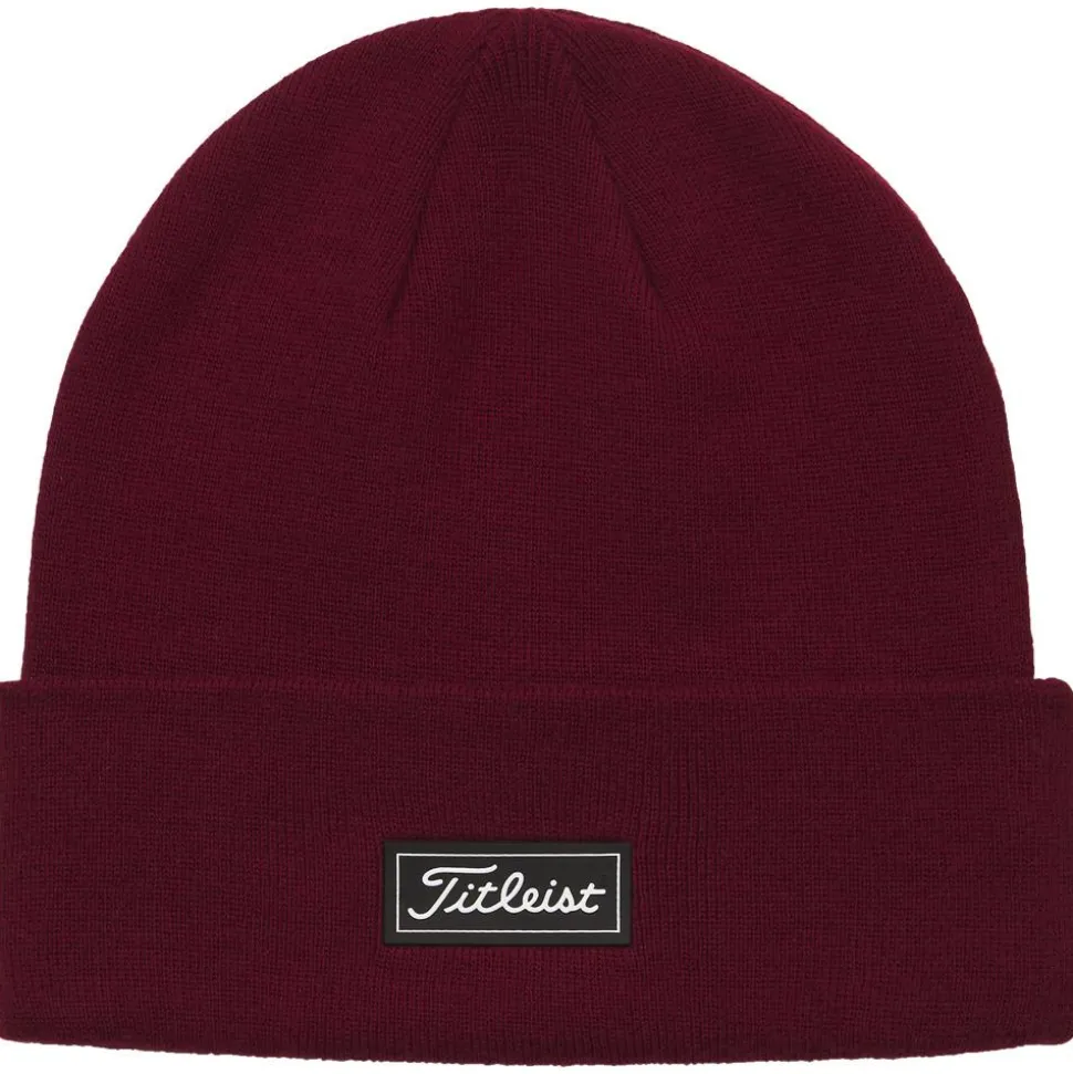 Bonnet Titleist Charleston Cuff Knit Burgundy White