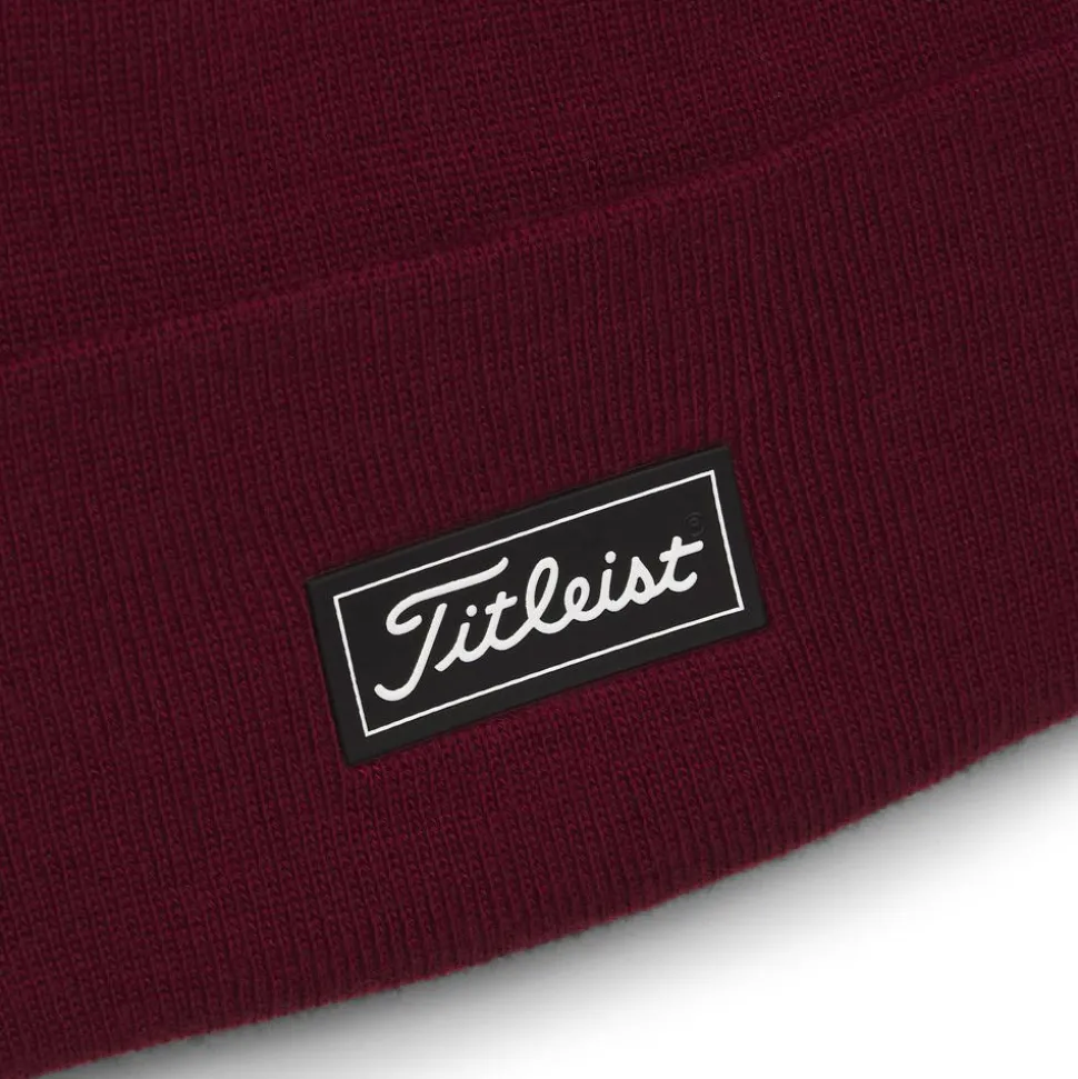 Bonnet Titleist Charleston Cuff Knit Burgundy White
