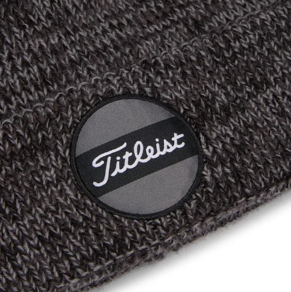 Bonnet Titleist Junior Boadwalk Pom Pom Heather Black