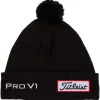 Bonnet Titleist Tour Pom Pom Black White