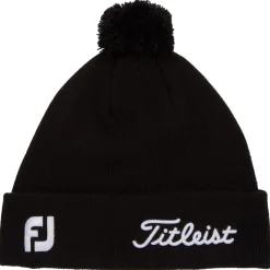 Bonnet Titleist Tour Pom Pom Black White