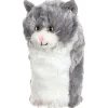 Capuchon de club Daphne Couvre-Bois Peluche Grey and White Cat