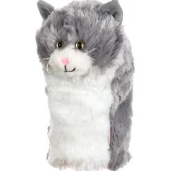 Capuchon de club Daphne Couvre-Bois Peluche Grey and White Cat