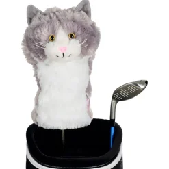 Capuchon de club Daphne Couvre-Bois Peluche Grey and White Cat