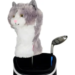 Capuchon de club Daphne Couvre-Bois Peluche Grey and White Cat