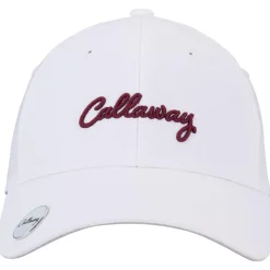 Casquette Callaway Golf Women Stitch Magnet White Red Plum